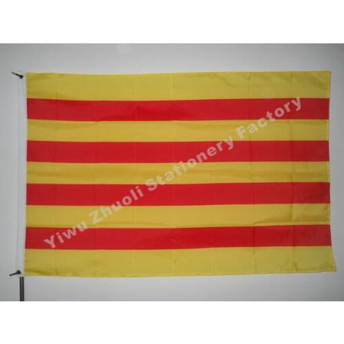 Catalonia Flag 150X90cm (3x5FT) 120g 100D Polyester Free Shipping Spain Autonomous Regions Red Yellow Stripes