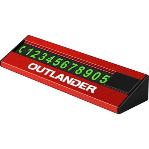 For Mitsubishis Outlander Car Temporary Parking Card Telephone Number Plate car Accessories