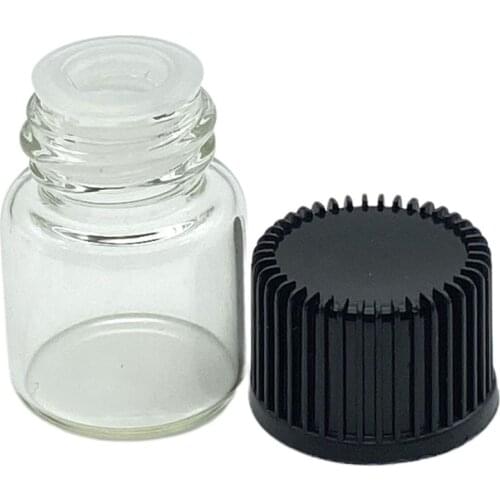 20set 1ml Clear Glass Vials Perfume Essential Oil Mini Samples Bottles With No Hole Tip