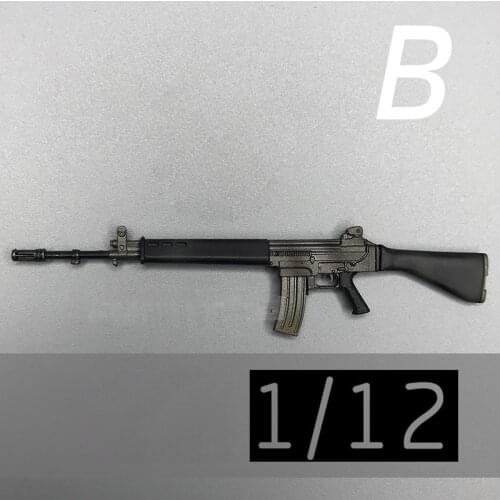 1/12 Scale Soldier Metal Weapon Equipment Suitable For 6-inch Action Figure Toy Doll Model With Hand-held Firearms