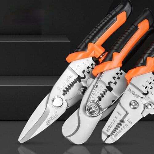 Multitool Wire Stripper Plier Cutter Crimper Crimp Pliers Crimping Tool Cutting Stripping Professional Electricians Hand Tools
