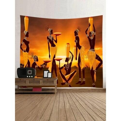 African Women Tapestry Home Wall Hanging Art Print Wall Decor