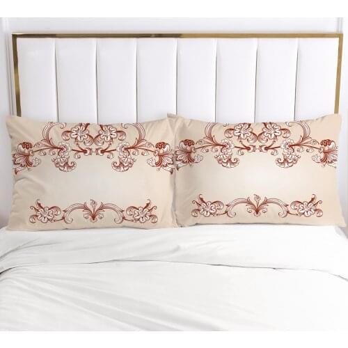 2PCS Pillowcase Home Decoration Pillow Cover Cases Bedding Print 3D HD Pink 65x65cm 50x75cm 50x70cm 80x80cm Simple