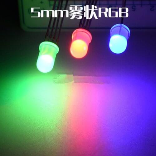 New! 1000pcs 5mm 4pins RGB LED Common Anode Tri-Color Emitting Diodes Diffused