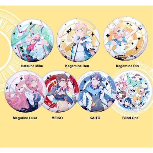 Japanese Anime Miku Badge Blind Box Cartoon Hat Sune Brooches For Women Collar Suit Backpack Pendant Pin