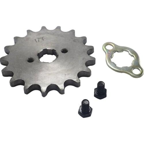 Front Engine 530# 20mm 17T Teeth Chain Sprocket With Retainer Plate Locker for Motorcycle Dirt Bike ATV