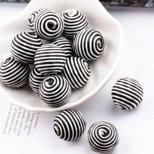 Newest Trendy 50pcs/lot Braided leather cord wrapped round perforation beads pendant Diy Jewelry Necklace/Bracelet Charms Beaded