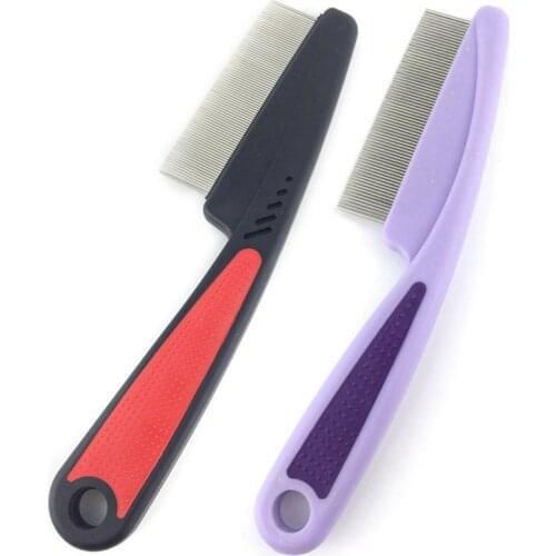 Pet Comb Remove Fleas Lice Stainless Steel Comb Dog Cat Hair Grooming Tool For Long-haired Medium-sized Dogs And Cats
