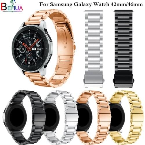 Luxury Stainless Steel Watchband Replacement Strap For Samsung Galaxy Watch 42mm/46mm watchband samsung s3 s2 frontier strap
