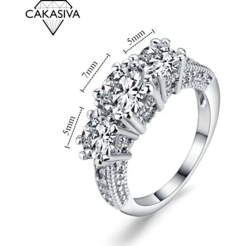 Luxury 925 Sterling Silver White Zircon Ring for Women Engagement Wedding Gift Jewelry Ring Wholesale