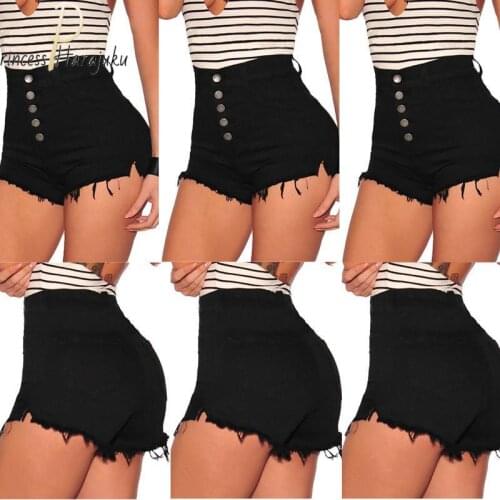 High Waisted Short Summer Fashion Women Girls Ladies Casual Shorts Mini Jeans Ripped Jeans Shorts Woman Feminino Shorts