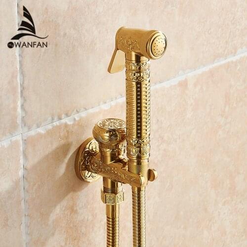 Bidet Faucets Single Cold Brass Wall Handheld Hygienic Shower Spray Head For Wash Bathroom Toilet Car Rinse Pet Airbrush 8891K