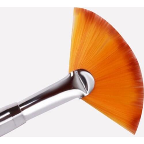 Fan Shaped Nail Cleaning Brush Gradient Dust Glitter Powder Remover Pen