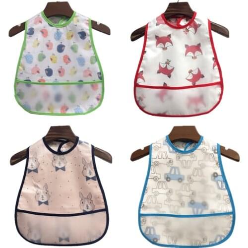 1pcs High Quality Adjustable Baby Bibs EVA Cotton Cartoon Child Bibs Waterproof Lunch Feeding Bibs For Kids Girls Boys Baby Bib