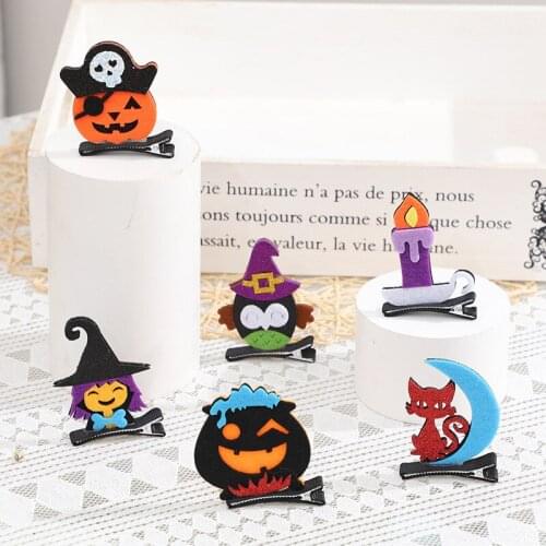 Halloween Cartoon Pumpkin Hairpins Hair Clips For Girls Women Kids Barrettes Festival Party Children Hair Accessories
