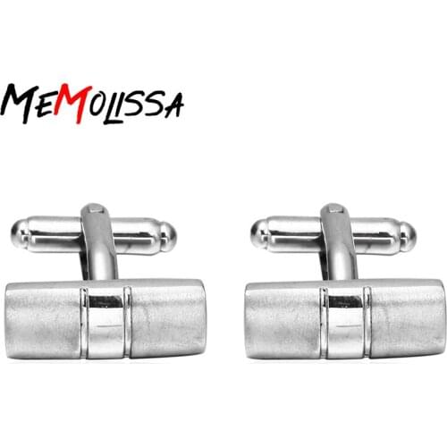 MeMolissa 3 Pairs silver color rectangular cufflinks manufacturers wholesale Rectangle Cufflinks for Men
