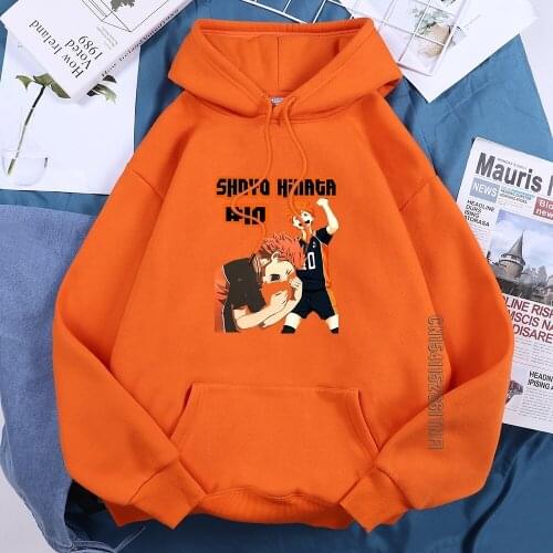 Shoyo Hinata Game Winner Photo Female Hoodies Printed Harajuku Drop Shoulder Hoodie Spring Hoodie Hip Hop Casual Women Hooded