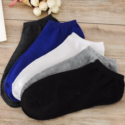 1 Pair Men Ankle Socks High Quality Soft Boat Socks Standard Men Comfortable Socks Solid Color Breathable Sport Socks D0370
