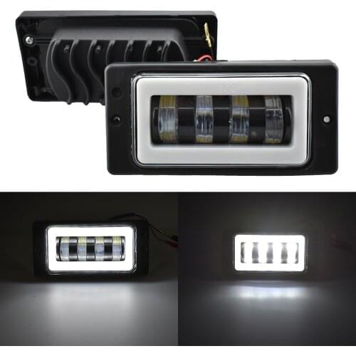 2PCS High Qulity Cars Front Fog Lamp Waterproof 3000K 6000K Led Fog Lights Fog Passing Light For Lada 2110 -2117 Angel eye