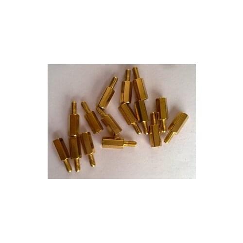 20PCS/LOT 10 + 6 pillars 10 mm high 10MM M3 hexagon copper pillars Spacer