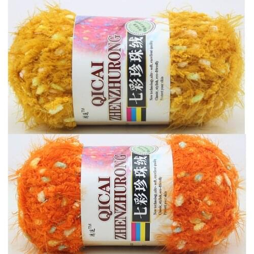 300g/Lot High Quality Pearl Yarn For Knitting Soft Baby Yarn Woolen Hairy Scarf Coat Hand Kint wol fil Crochet