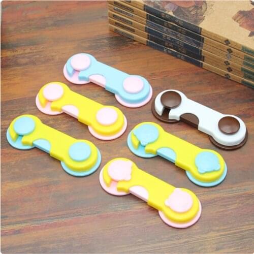 5pcs/lot Children Security Protector Baby Care Multi-function Child Baby Safety Lock Cupboard Cabinet Door Drawer Safety Locks