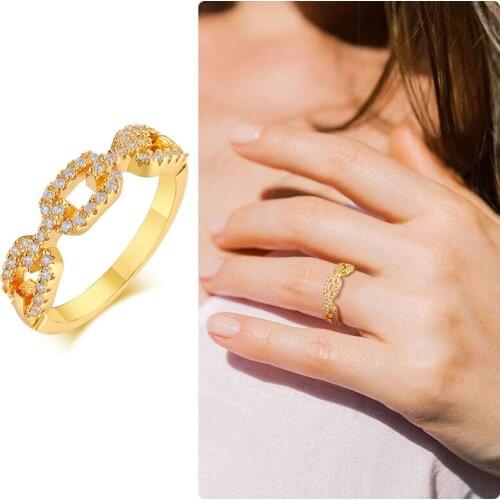 AAA CZ Cubic Zirconia Rectangular Linked Chain for Women Wedding Brands CZ Gold Filled Engagement Jewelry Wholesale