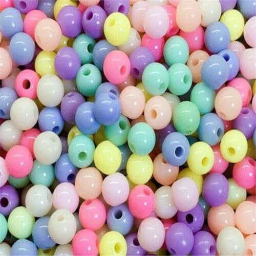 Acrylic round beads Acryl curtain beads with hole resin garments jewelry Necklace bracelet DIY accessories AF30