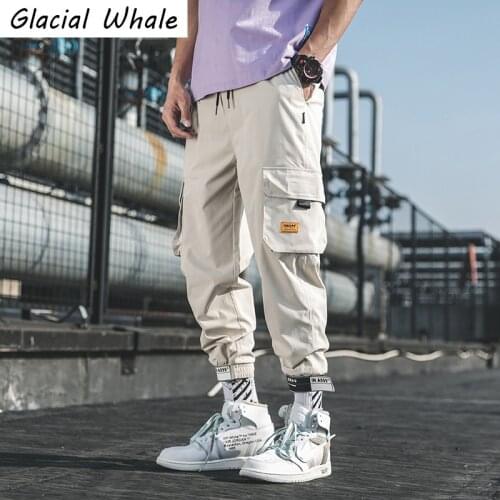 GlacialWhale Cargo Pants Men Fashion New Spring Joggers Male Hip Hop Harajuku Japanese Streetwear Trousers Jogging Pants For Men