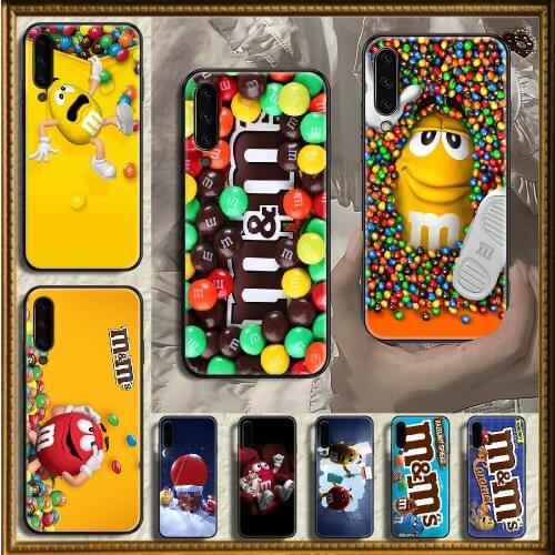 M&Ms Chocolate Phone case For Samsung Galaxy A 3 5 7 8 10 20 21 30 40 50 51 70 71 E S 2016 2018 4G black silicone Etui soft