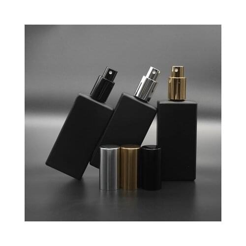 DH FREE 30pcs 50ml black Glass perfum Spray Bottle Fine Mist Sprayer Pack of 3 Essential Oil Chemical Perfume Atomizer Container