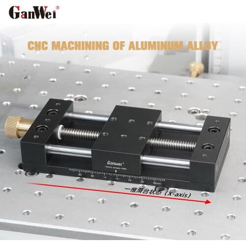 GanWei Adjustable Angle Aluminum Alloy Precision Slide Table Linear Sliding Positioning Fixture Jig Platform