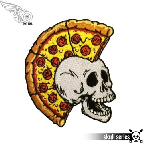 Hot sale! Fashion Skull Crust Punk Embroidered Patches for Full Back Size of Jackets Motorcycle Biker Patch Free Shipping