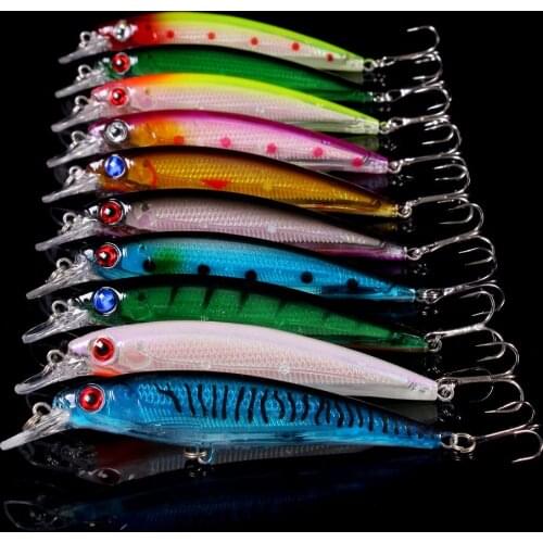 HENGJIA 1pcs 11cm 14g Fishing Lures 3D Eyes Floating Laser Minnow Hard Aritificial Wobblers Crankbait Plastic Baits Pesca Isca