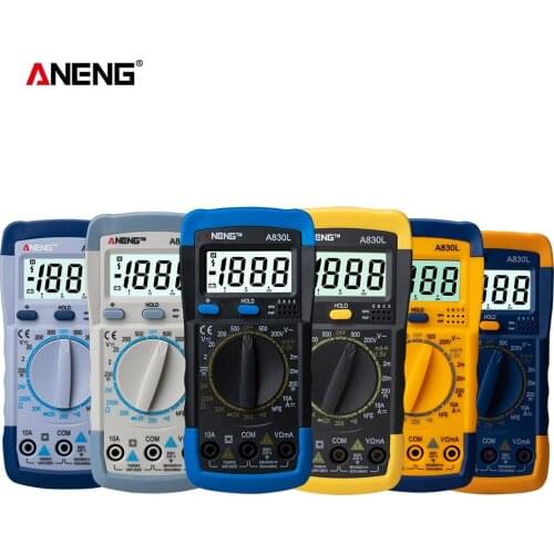 Mini Pocket A830L LCD Digital Multimeter Electric Ammeter Voltmeter Tester Meter Handheld DC AC Voltage Diode Freguency Meter