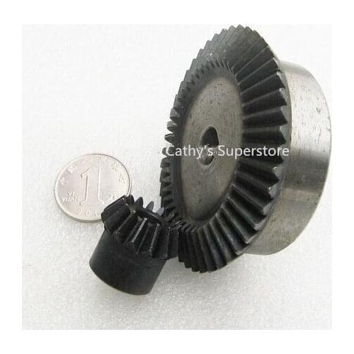 Bevel Gear 15Teeth 45Teeth ratio 1:3 Mod 2, 45# Steel Right Angle Transmission parts DIY Robot competition M=2