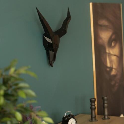 3 Dimension Metal Skull Wall Decor, wall decoration, metal skull craft, Craftcolic handmade animal sculpture