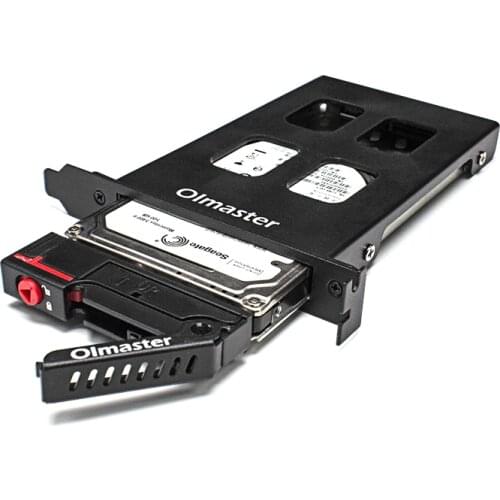 OImaster 2.5inch PCI Hard Disk Bay Key Lockable Metal 2.5'' SATA Hard Disk/SSD Bay