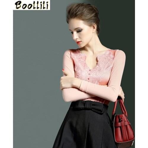 Boollili Autumn Womens Shirts Long Sleeve Ladies Blouses Sexy V-Neck Female Shirt blusas mujer de moda 2020 Women Tops