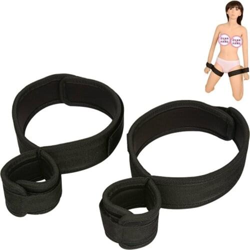 Couple Hotel Supply Black Handcuffs Sex Bdsm Bondage Ankles Cuffs for Couples Slave Restraints Fetish Erotic Sex Game Toys