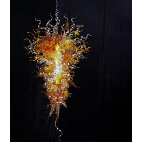 Hand Blown Glass Pendant Hanging Lamps Modern Large LED Chandelier Lighting Zhongshan Manufacturer Unique Antique Large Lights