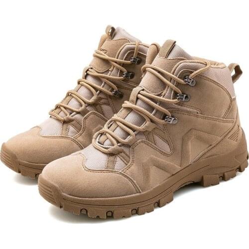 Hiking Shoes Outdoor Mens Military Combat Tactical Desert Boots Male Field Hunting Hiking Climbing Training Sneakers