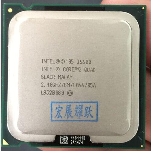 Intel Core2 Quad Processor Q6600 CPU 95W (8M Cache, 2.40 GHz, 1066 MHz FSB) SLACR GO LGA775 Desktop CPU