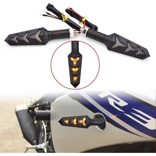 Universal Motorcycle 12V LED Turn Signal Lights Indicators Flowing Lights For yamaha xt 600 mt10 mt 09 tracer suzuki drz/ltz 400