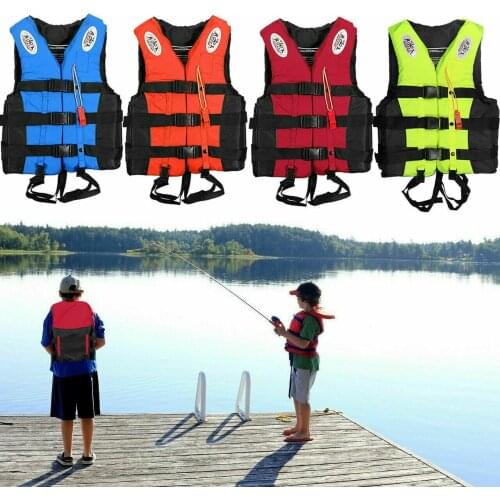Universal Outdoor Adults/Kid Life Jackets Swimming Boating Skiing Driving Vest Survival Suit for Adult Children S -XXXL