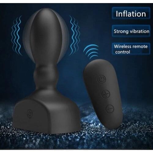 Wireless Remote Electric Inflatable Vibrator Vibrating Anal Plug Male Prostate Massager Butt Plug Gay Anal Expansion Sex Toys
