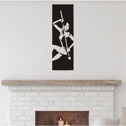 Billiards Girls Wall Decals For Billiard Room Living Room Bedroom Wall Stickers Poster Home Door Decor Vinyl Mural DW7646