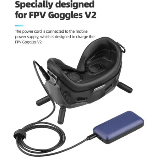 Replacement USB Power Bank Fast Charging Cord Cable Compatible with FPV Goggles V2 Drone Quadcopter Accessories