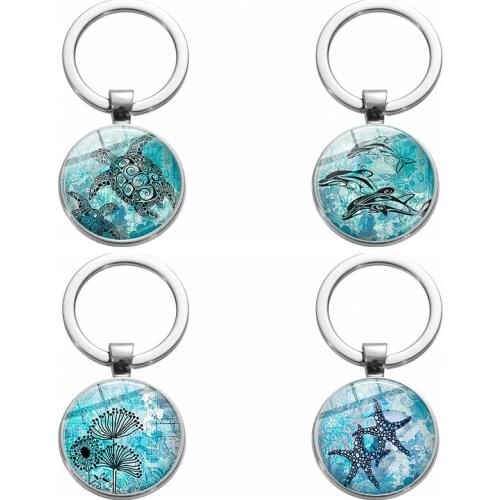 New Time Gem Fish Turtle Sunflower Earrings Female DIY Alloy Round Fashion Accessories Pendant Party Birthday
