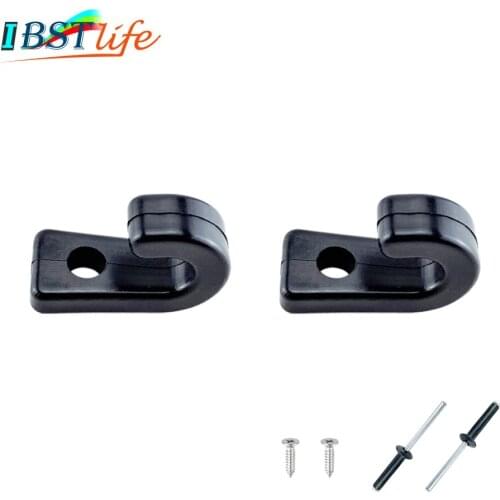 1 Pair J Shape Hook Durable Plastic J Shape Screws Lashing Hook J-hooks Tie Down Hook for Kayaks Canoes Rowing Boats Accessories